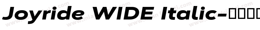 Joyride WIDE Italic字体转换